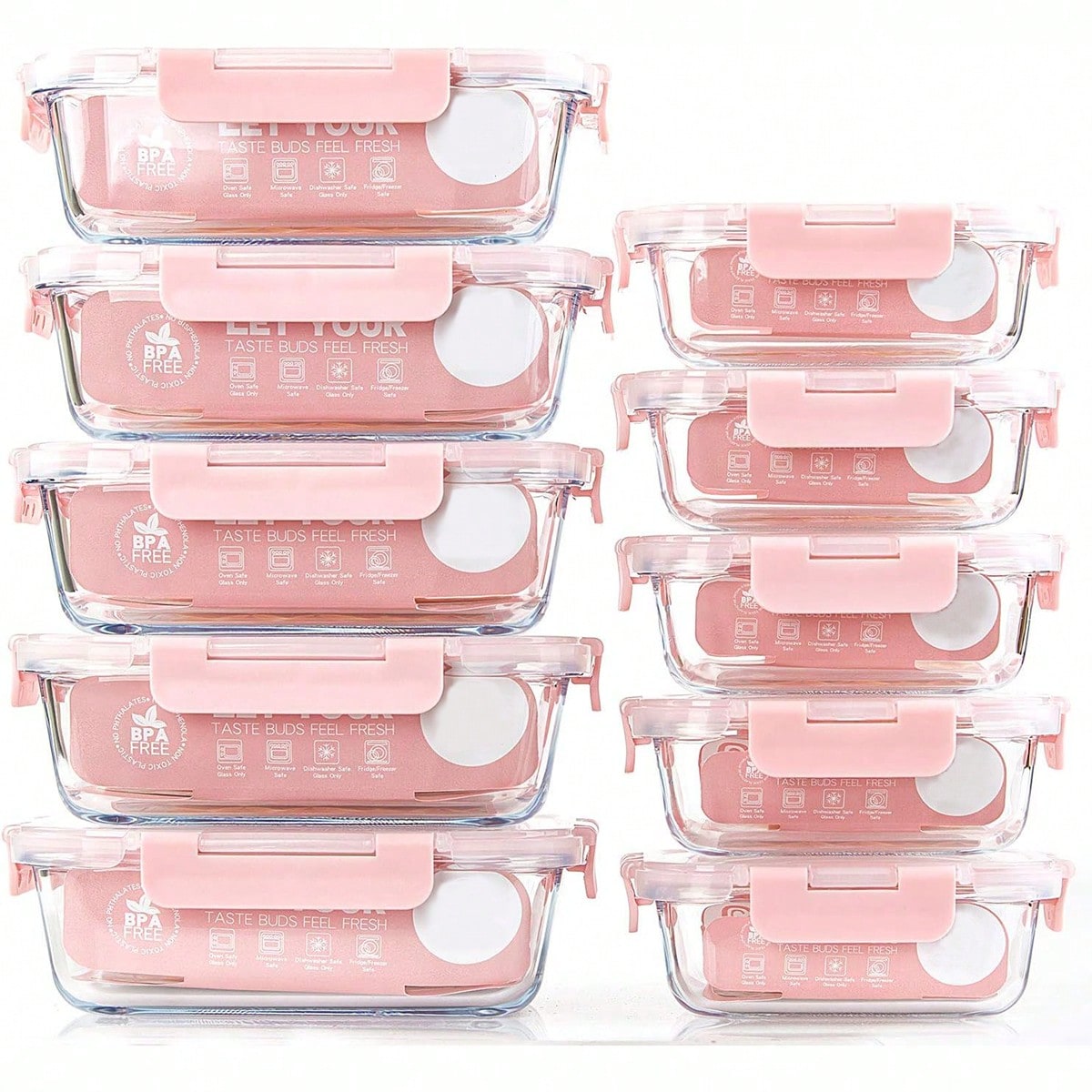 Lot de 10 récipients en verre  - Meal Prep Healthy avis et prix