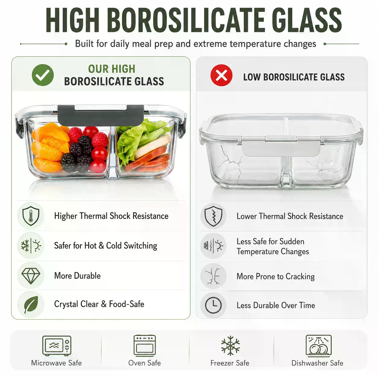 Lot de 5 récipients rectangula - Meal Prep Healthy avis et prix