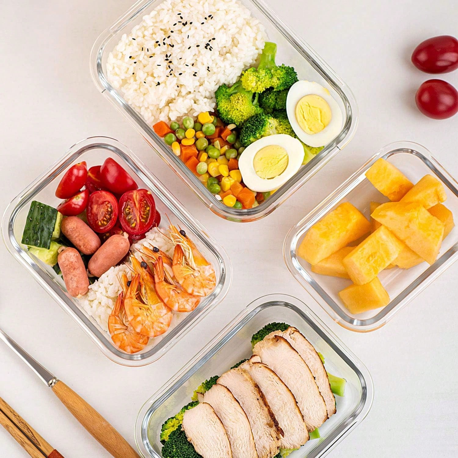 Lot de 10 récipients en verre  - Meal Prep Dinners avis et prix