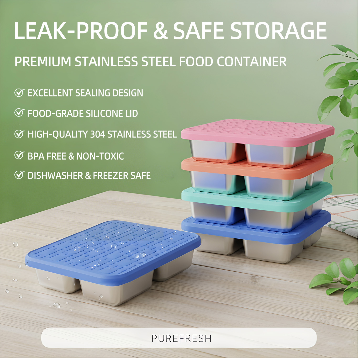 Boîte à lunch divisée en acier - Meal Prep Box avis et prix
