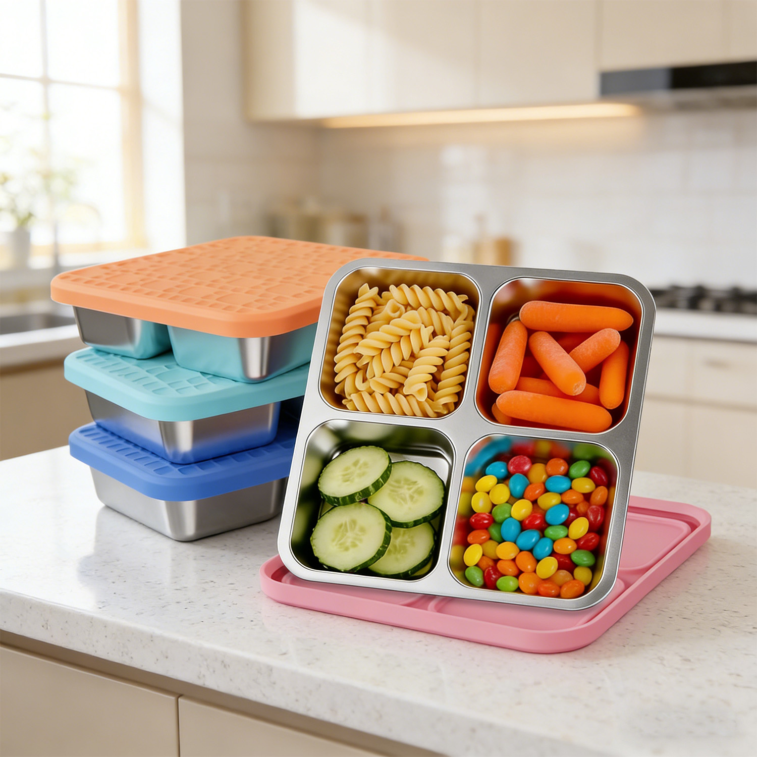 Boîte à lunch divisée en acier - Meal Prep Box avis et prix